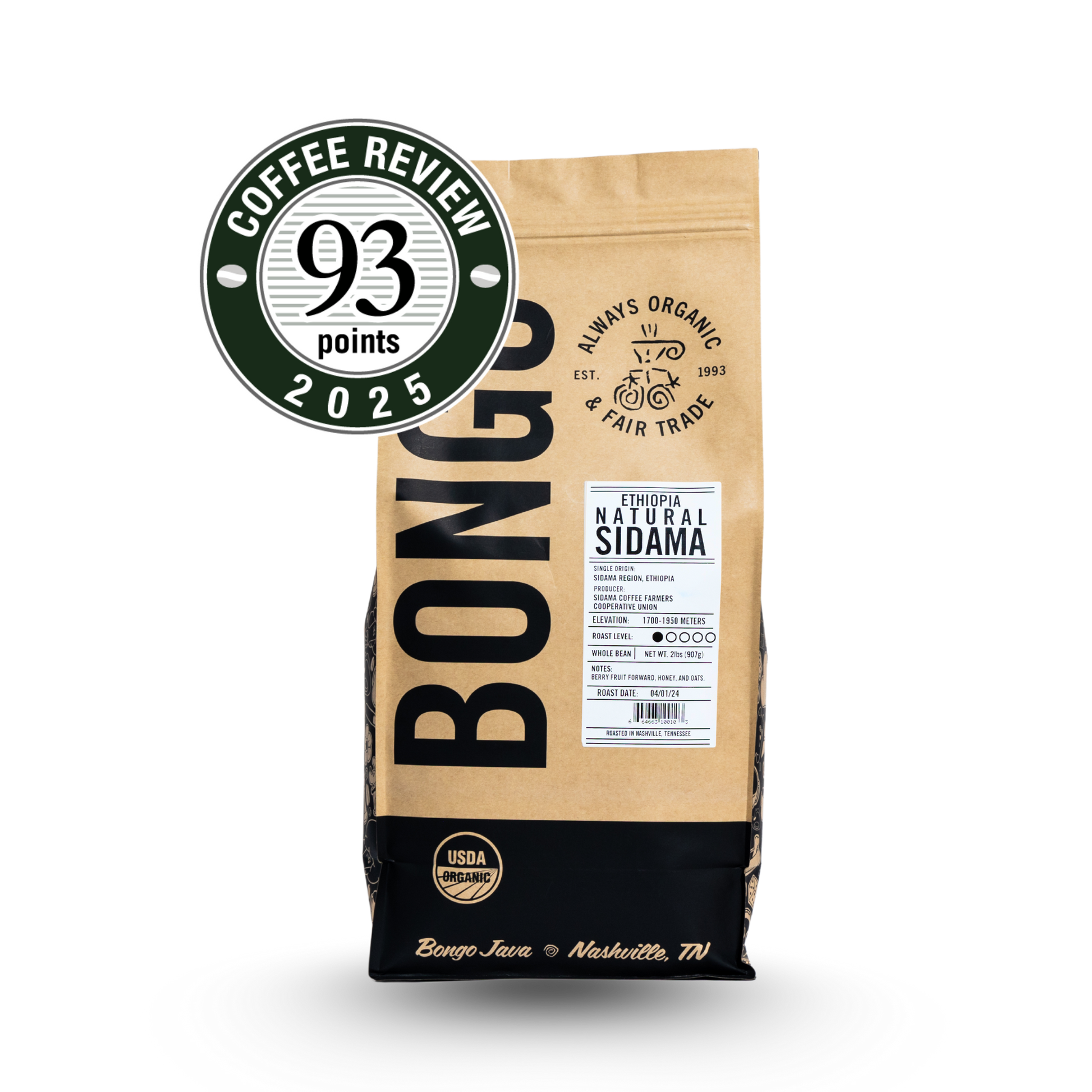 Natural Ethiopia Sidama 5 lb- Office Subscription - BongoJava.com