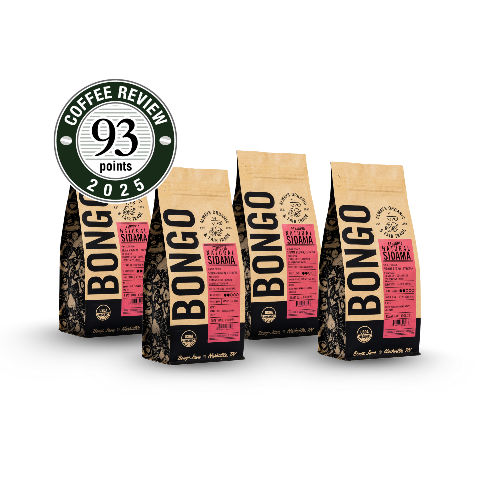 Natural Ethiopia Sidama 12oz- Office Subscription - BongoJava.com