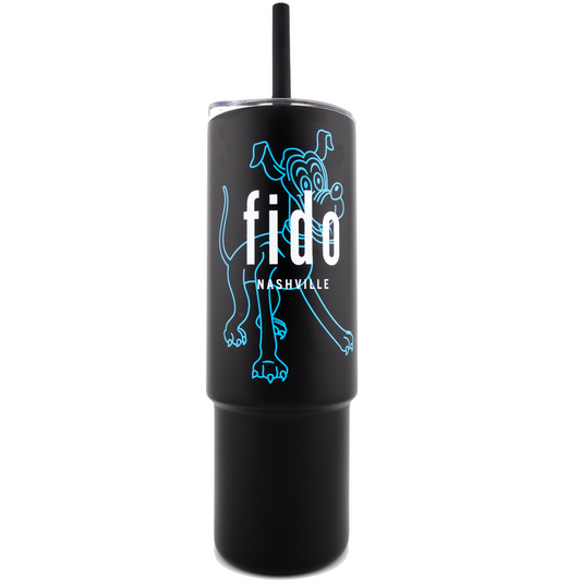 Fido 32 oz Straw Cup- Black - BongoJava.com